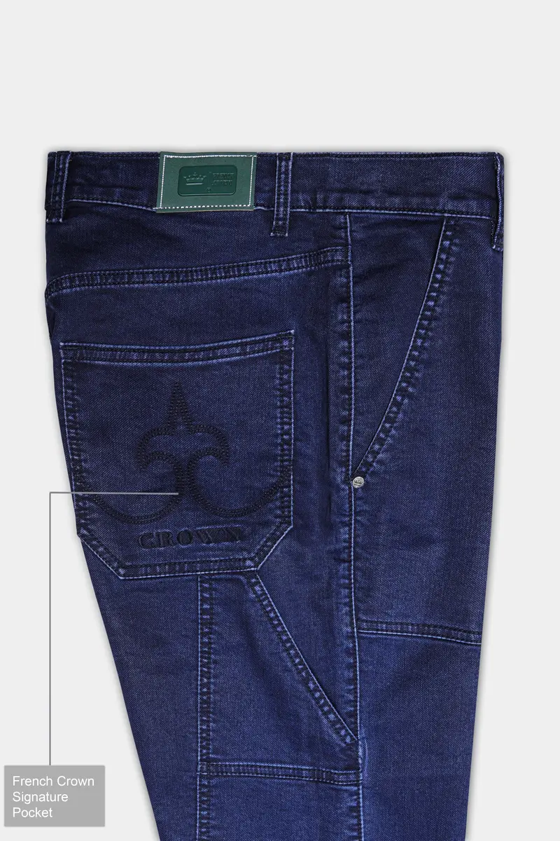 Berry Blue Clean Look Stretchable Denim 7