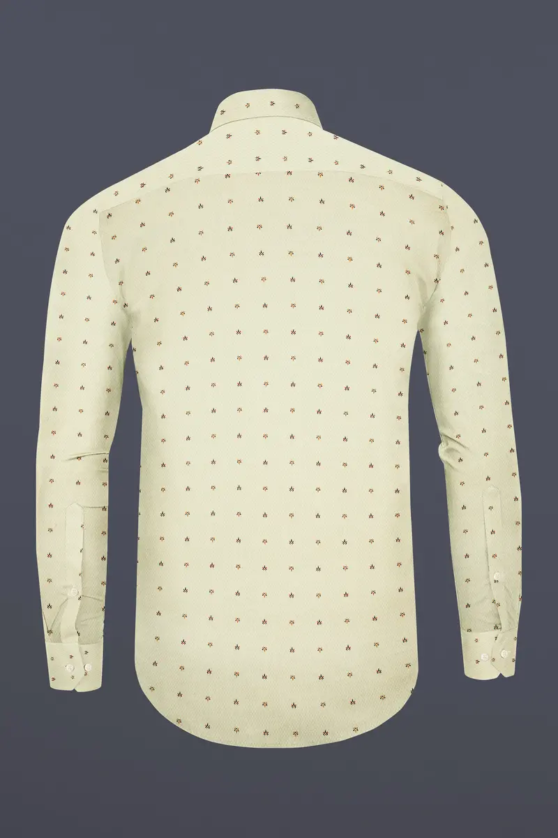 Beryl Green Dobby Textured Premium Giza Cotton Shirt 5