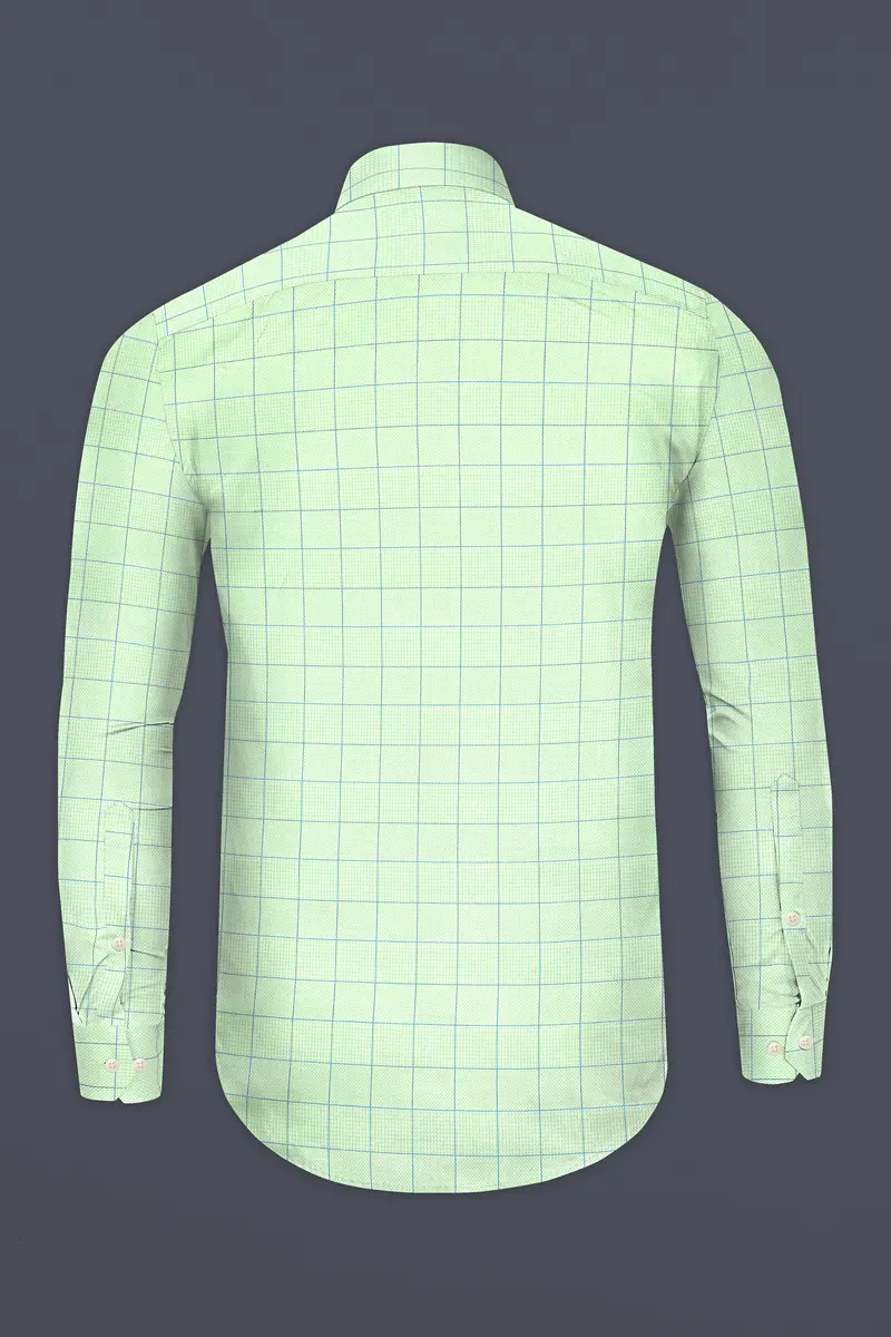 Beryl Green Windowpane Dobby Shirt 5