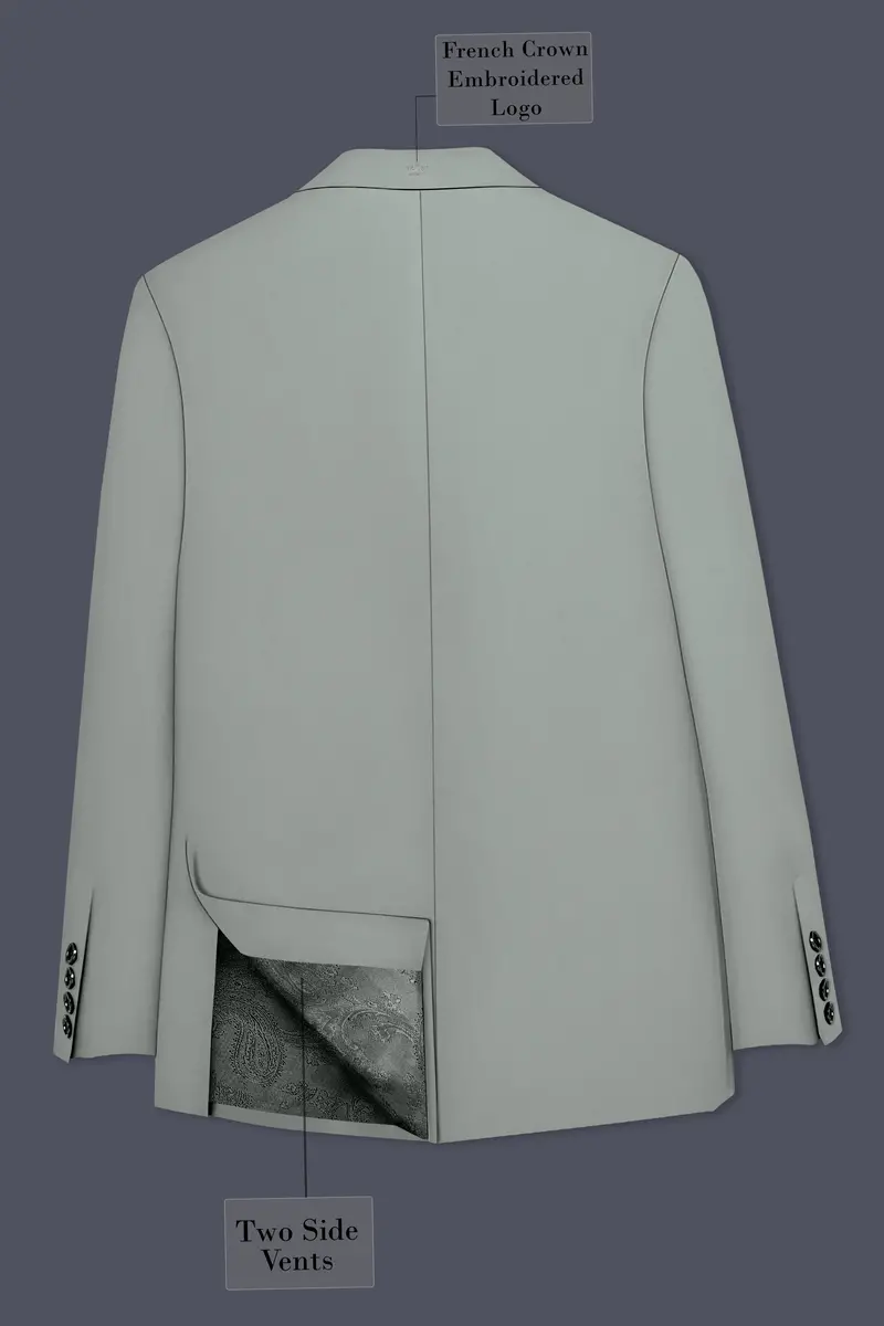 Beryl-Regent Green Slight Stretch Subtle Sheen Poly-Viscose Double Breasted Suit 9