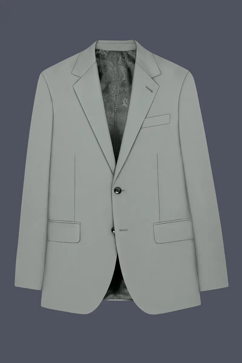 Beryl-Regent Green Slight Stretch Subtle Sheen Poly-Viscose Single Breasted Suit 8