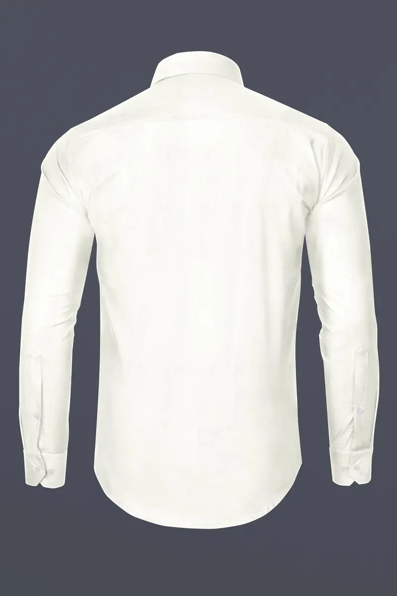 Bianca Cream Heavyweight Corduroy Shirt 5