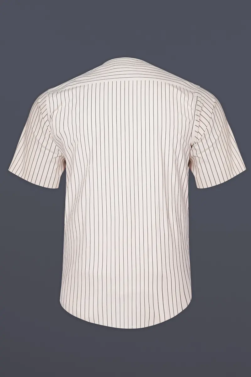 Bianca Cream Stripes Premium Giza Cotton Designer Shirt 6