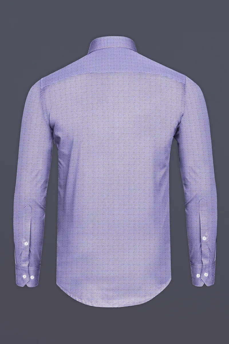 Biloba Purple Dobby Textured Premium Giza Cotton Shirt 5