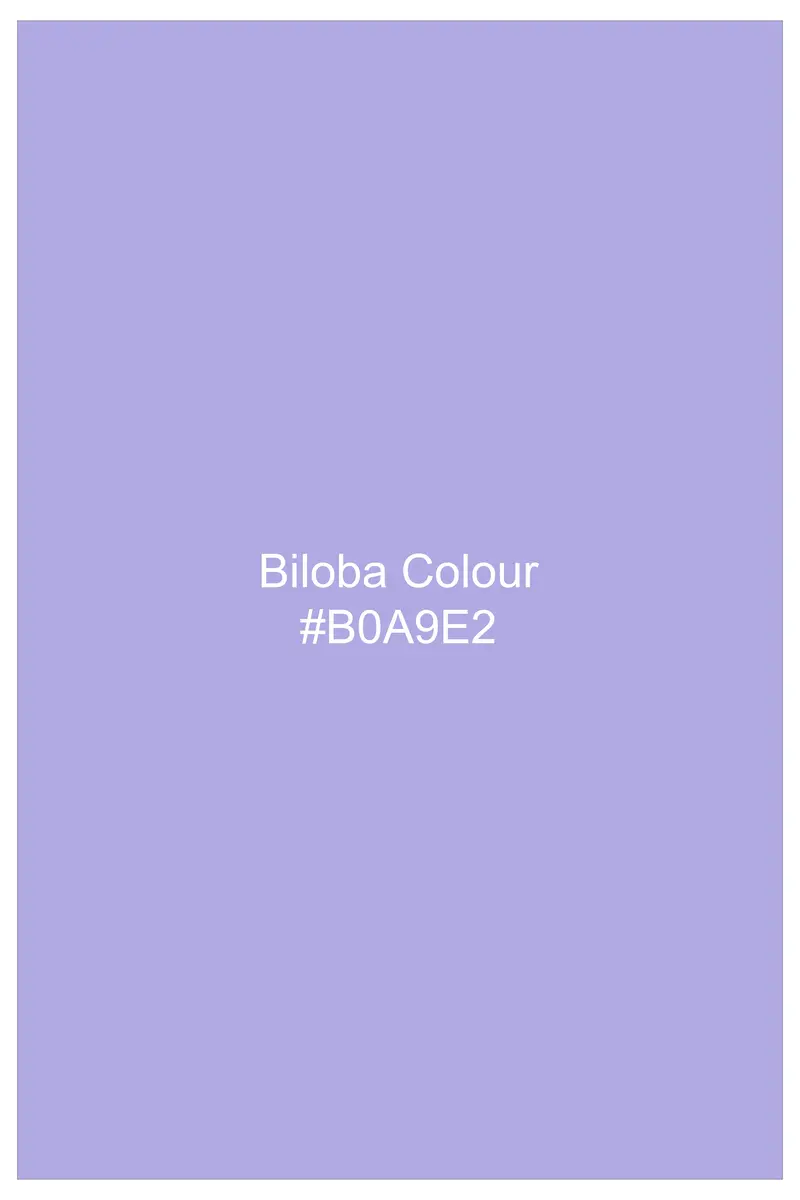 Biloba Purple Dobby Textured Premium Giza Cotton Shirt 8