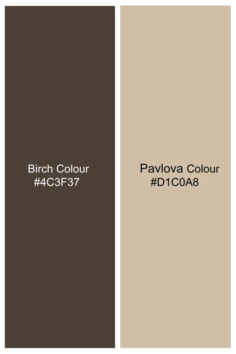 Birch Brown And Pavlova Cream Camouflage Military Printed Oxford Premium Cotton Designer Overshirt/Shacket 11