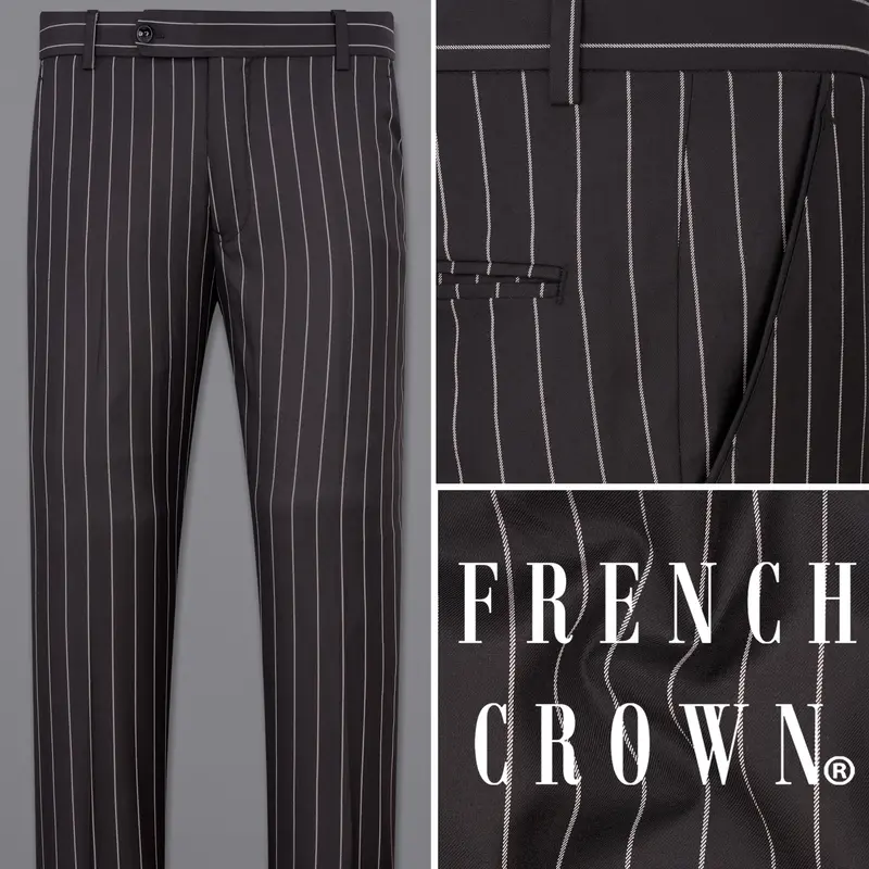 Birch Brown Striped Pants 1
