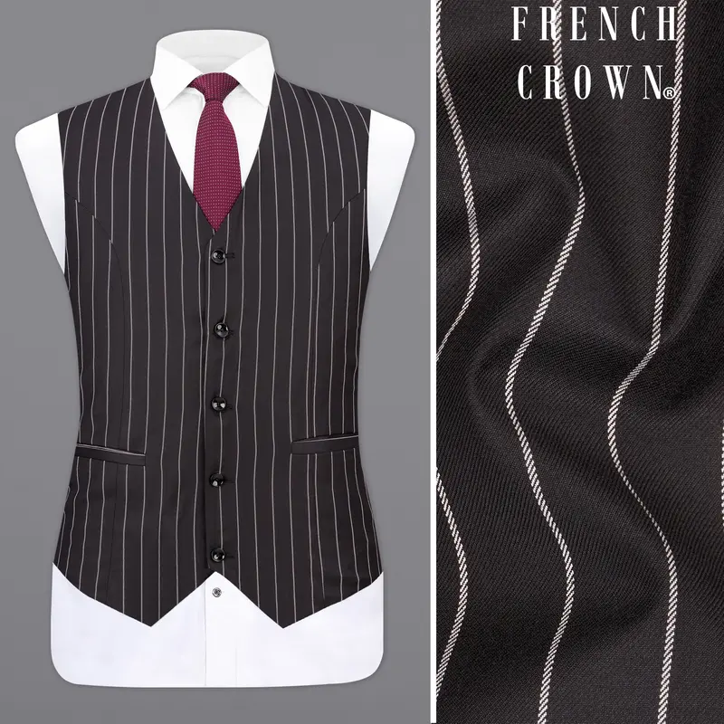 Birch Brown Striped Waistcoat 1