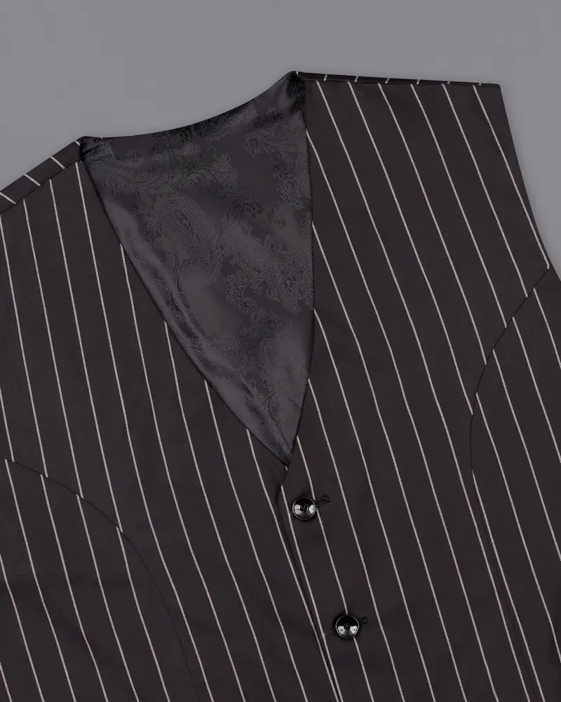 Birch Brown Striped Waistcoat 4