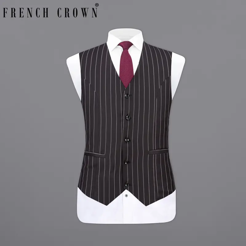 Birch Brown Striped Waistcoat 7