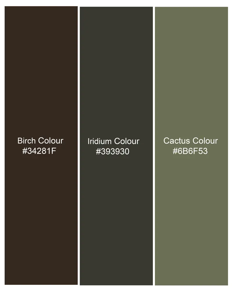 Birch Brown With Iridium Green Camouflage Printed Royal Oxford Shirt 8