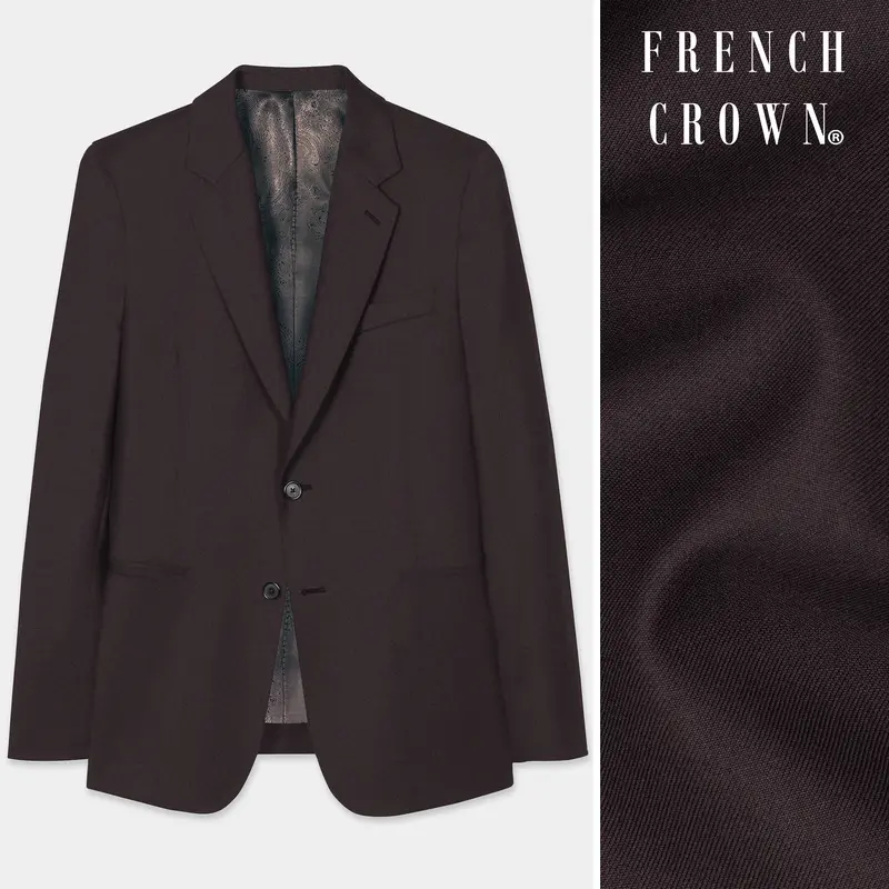 Birch Brown Wool Rich Blazer 1