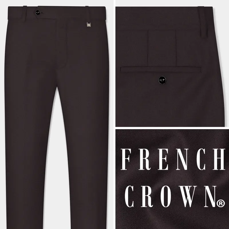 Birch Brown Wool Rich Pant 1