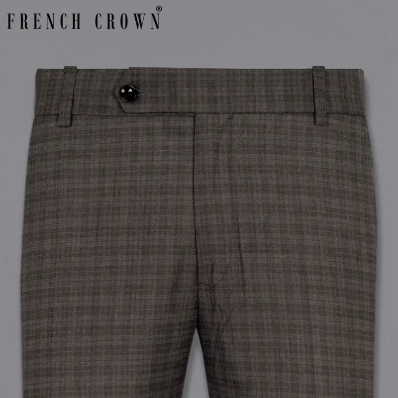 Birch Brown Wool Rich Pant 1