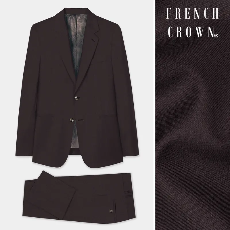 Birch Brown Wool Rich Suit 1