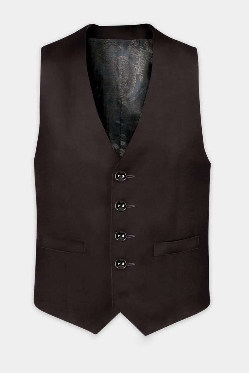 Birch Brown Wool Rich Waistcoat 2
