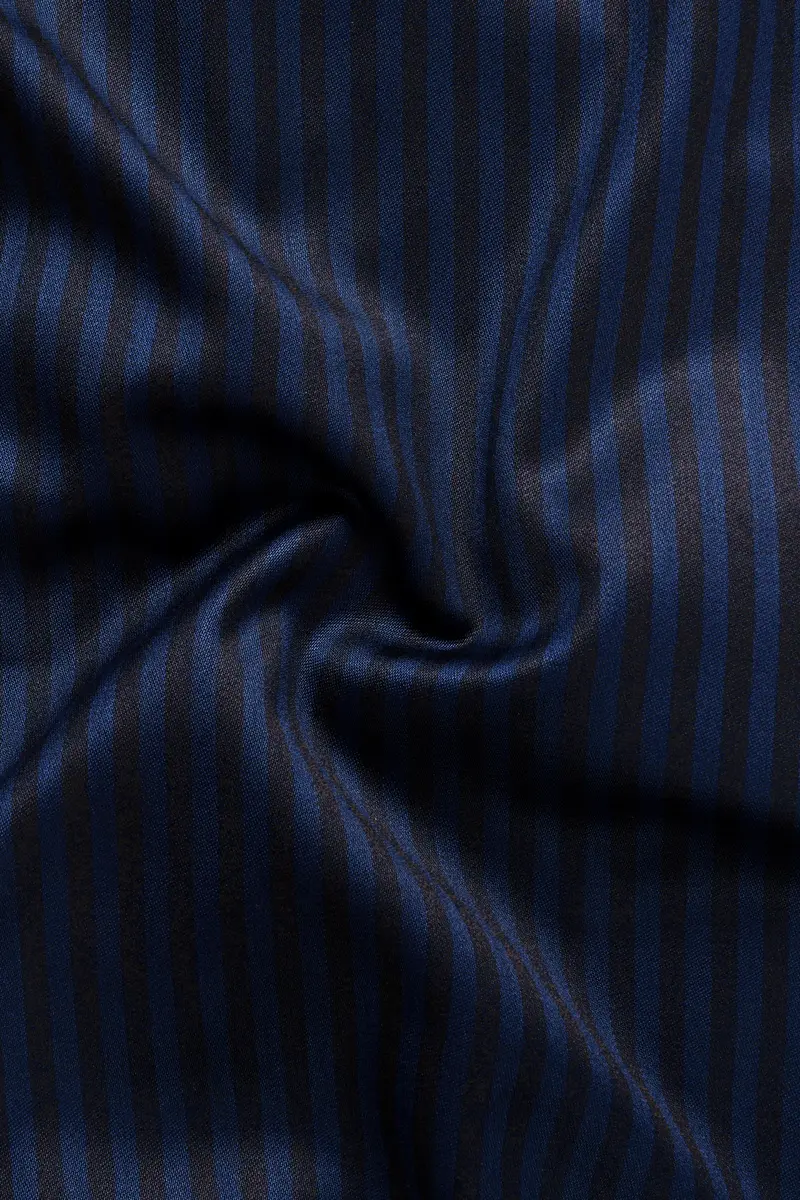 Biscay Blue And Jade Black Striped Wool Rich Pant 3