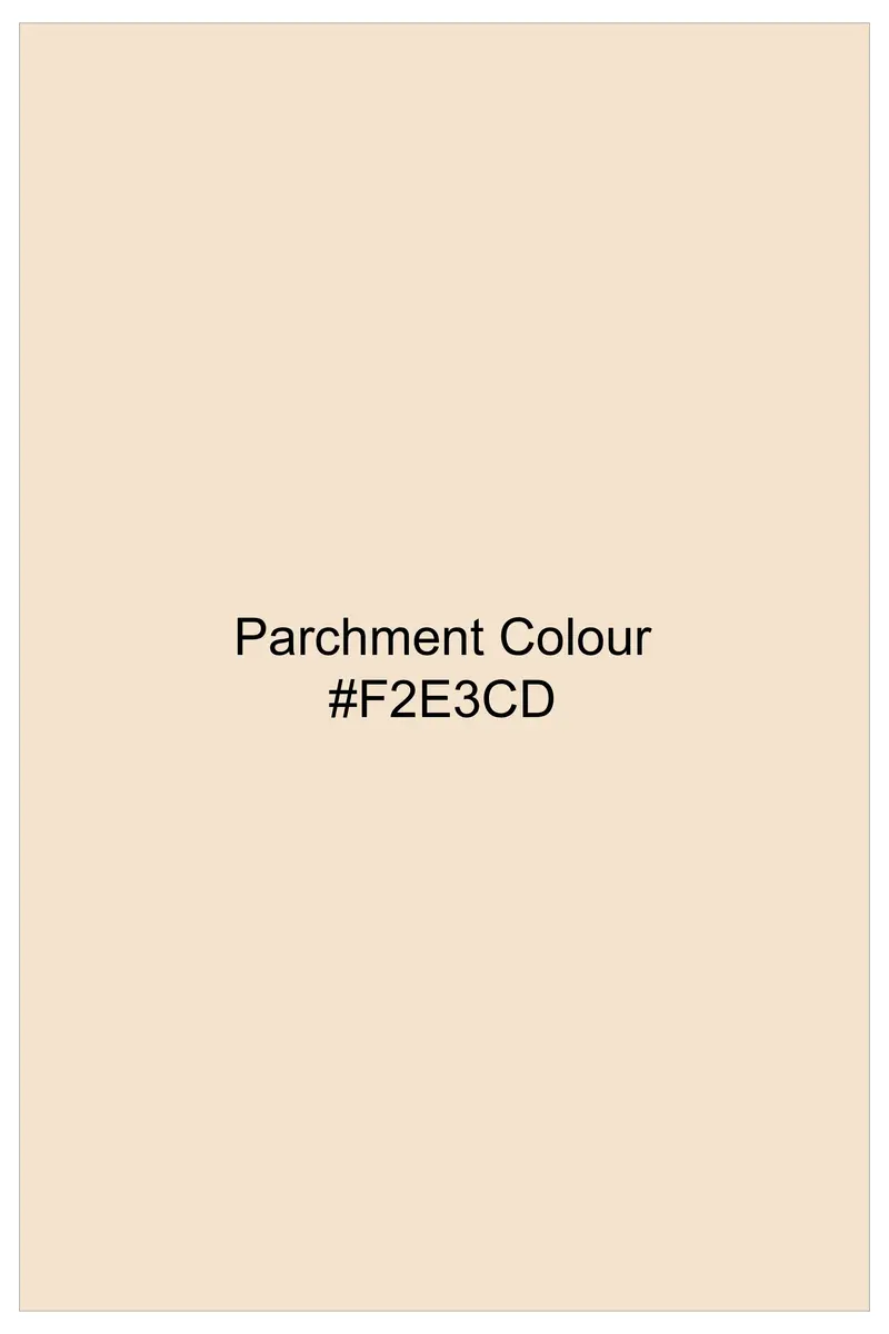 Biscotti-Parchment Cream Solid Wool Rich Slight Stretch Waistcoat 5