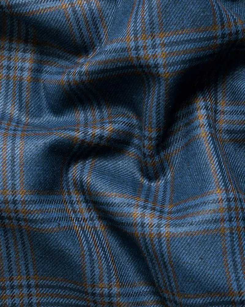 Bismarck Blue Plaid Waistcoat 3