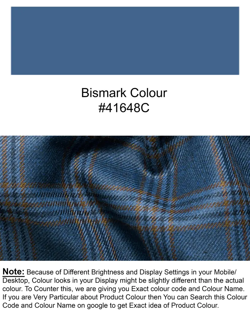 Bismarck Blue Plaid Waistcoat 7