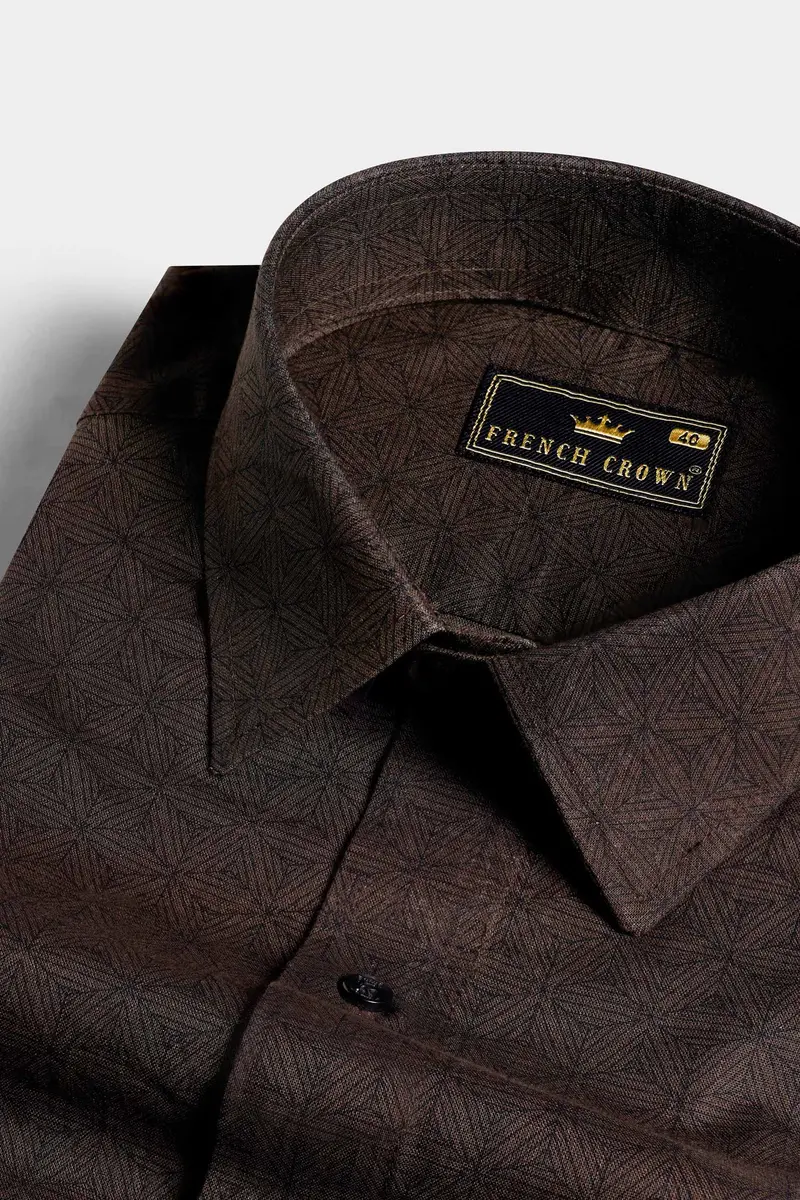 Bistre Brown Chambray Shirt 1