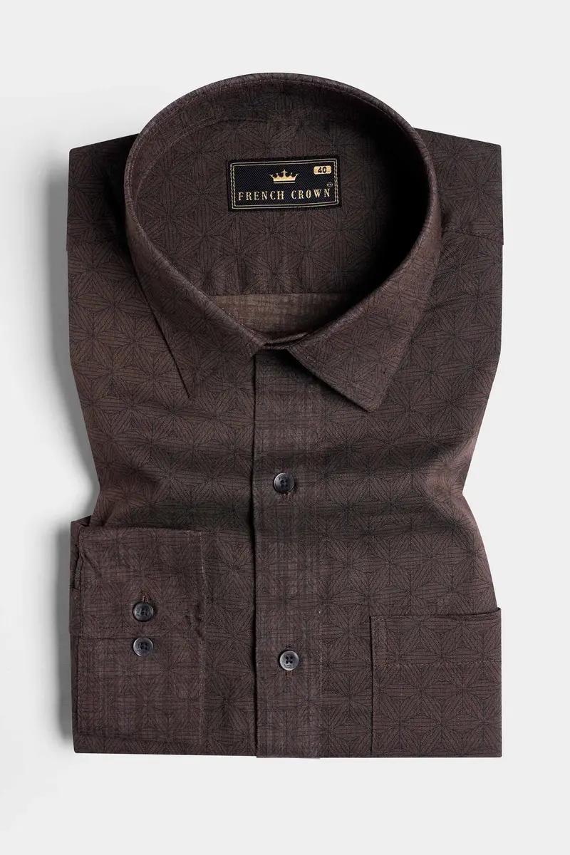 Bistre Brown Chambray Shirt 3