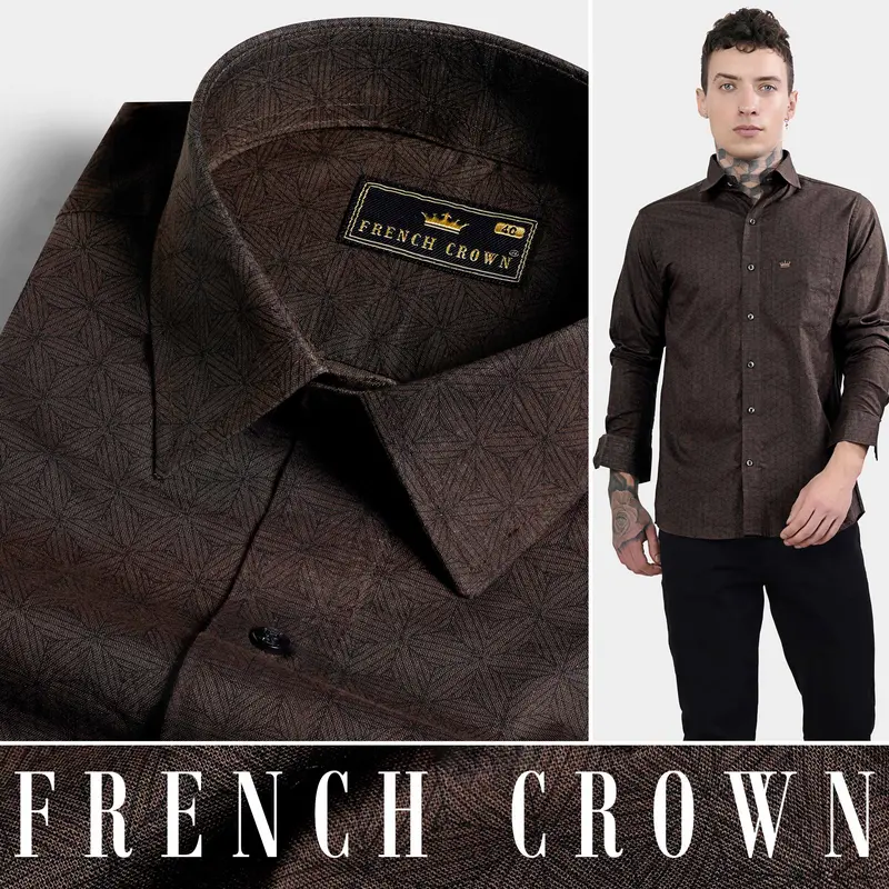 Bistre Brown Chambray Shirt 4