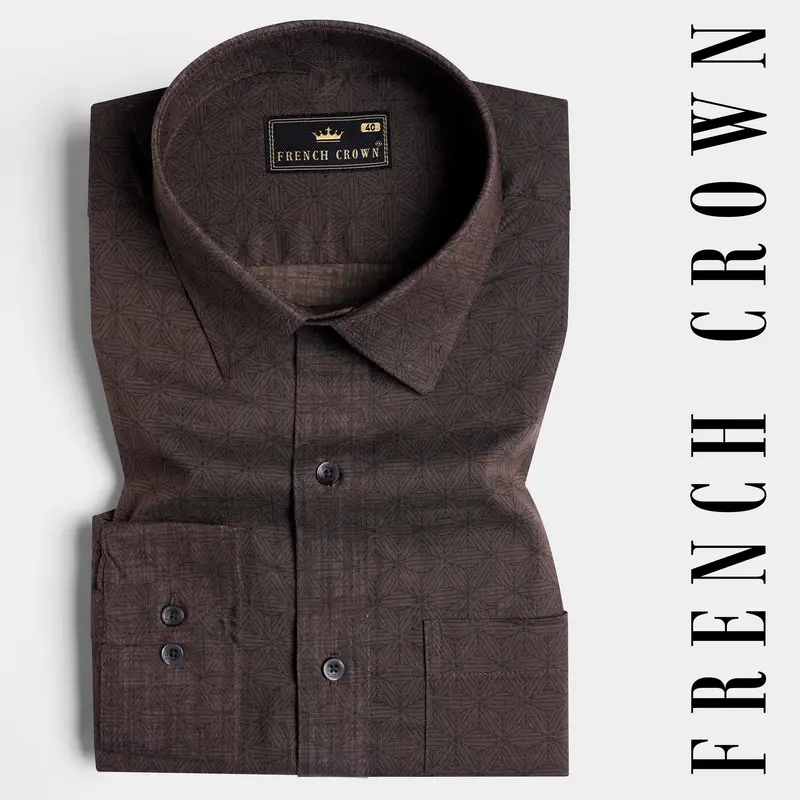 Bistre Brown Chambray Shirt 7