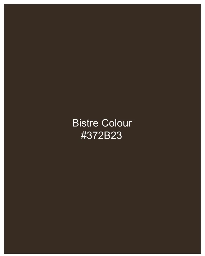 Bistre Brown Cross Placket Bandhgala Velvet Designer Suit 20
