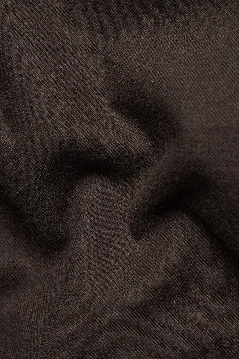 Bistre Brown Flannel Designer Overshirt 3
