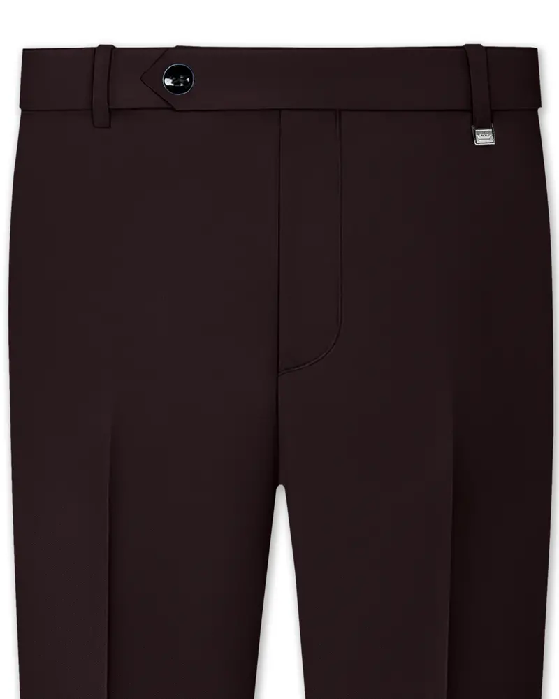 Bistre Brown Solid Pant 1