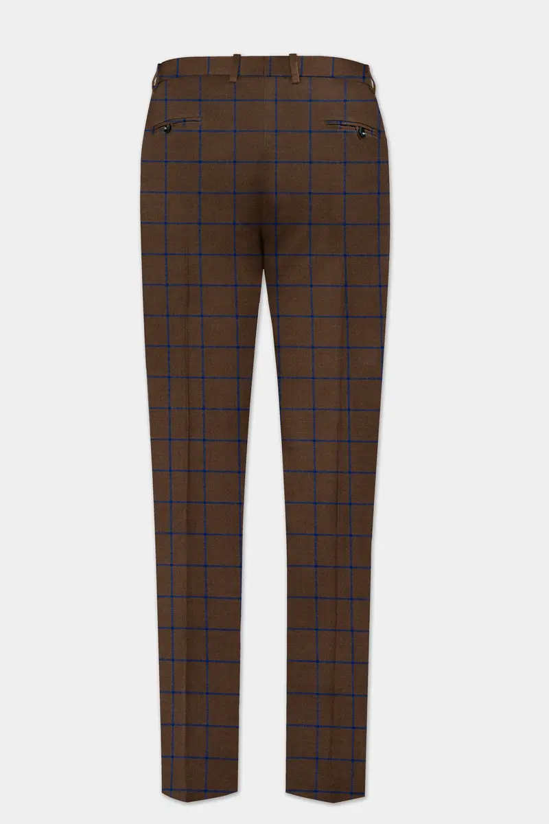 Bistre Brown With Catalina Blue Windowpane Pant 5