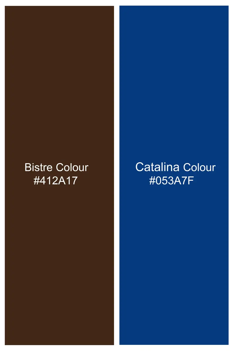 Bistre Brown With Catalina Blue Windowpane Pant 9
