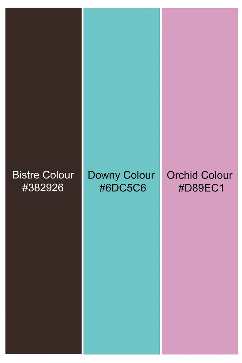 Bistre Brown With Downy Blue And Pink Rajputi Embroidered Bandhgala Jodhpuri 8