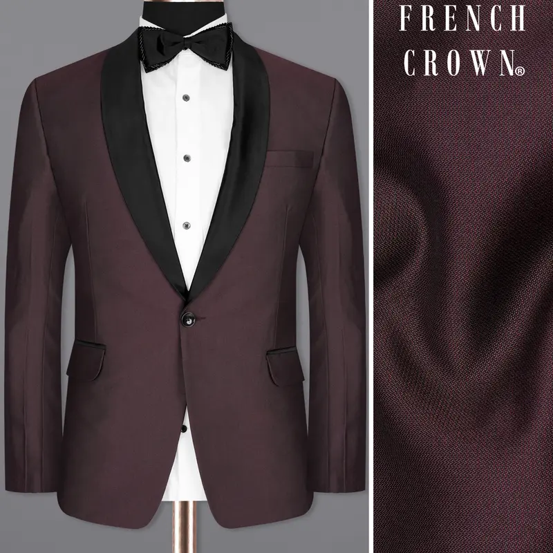 Bistre Wine Tuxedo Blazer 1
