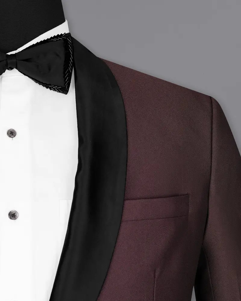 Bistre Wine Tuxedo Suit 7
