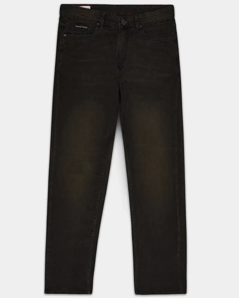 Bistro Brown Hand Sanding Stretchable Denim 1