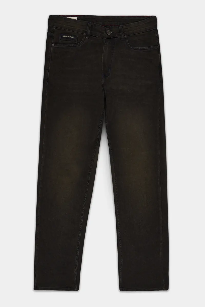 Bistro Brown Hand Sanding Stretchable Denim 2