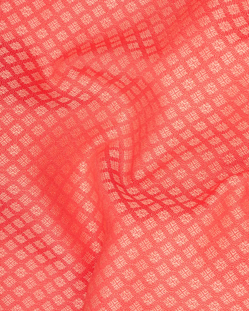 Bittersweet Pink Textured Waistcoat 3