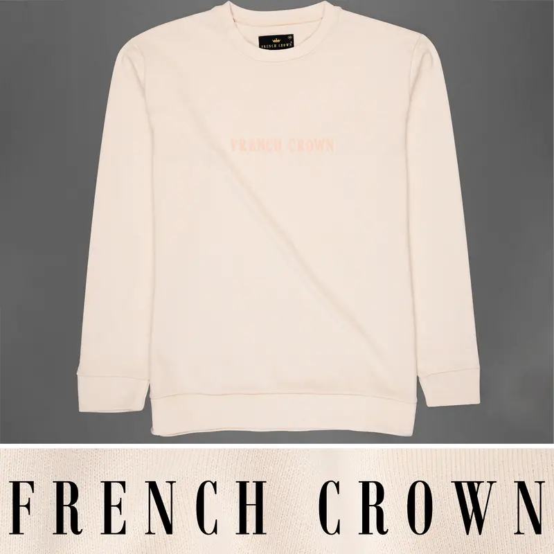 Bizarre Cream Full Sleeve Premium Cotton Heavyweight Sweatshirt 1