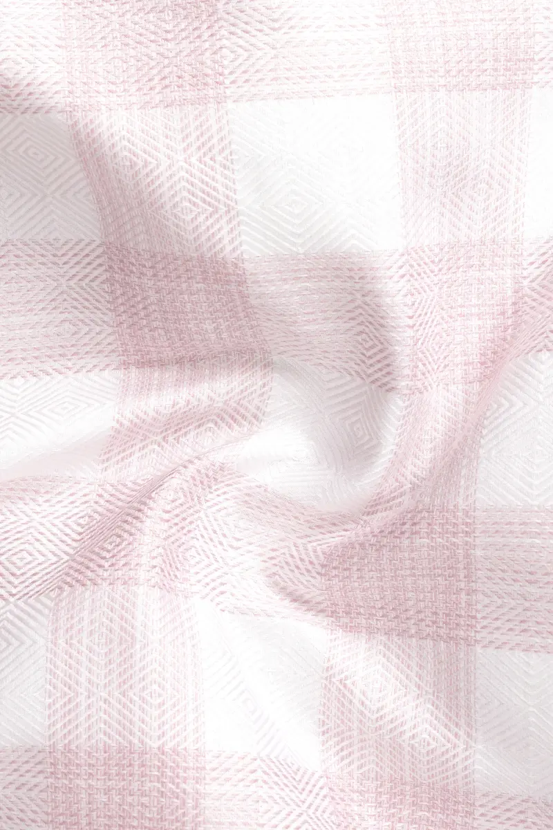 Bizzarre Pink Plaid Dobby Shirt 2