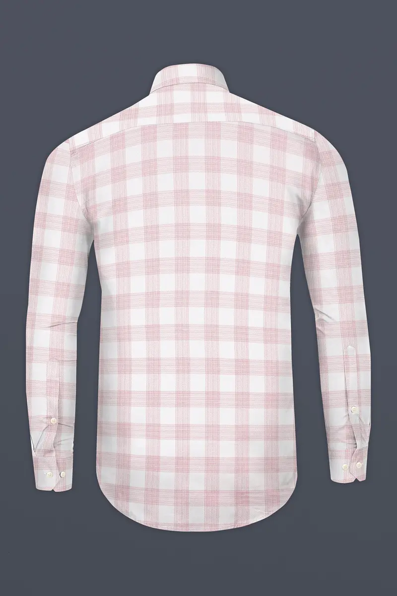 Bizzarre Pink Plaid Dobby Shirt 5