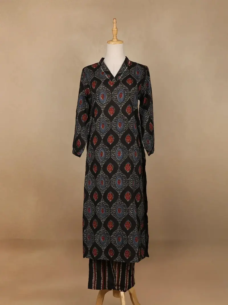 Black Abstract Designed Salwar Suit 1
