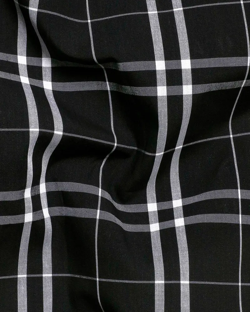 Black Bean Plaid Premium Cotton Shirt 2