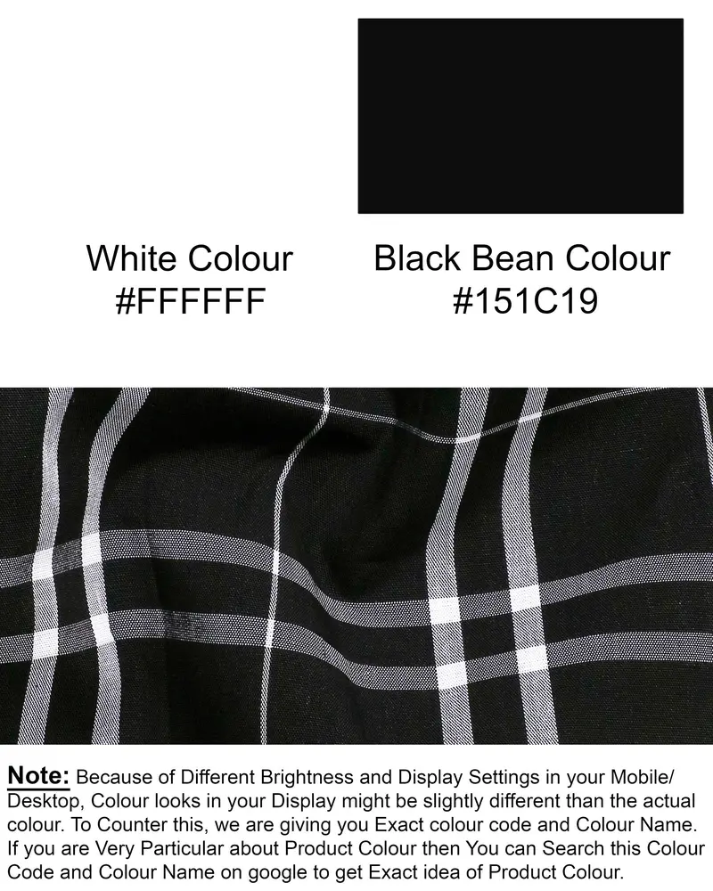 Black Bean Plaid Premium Cotton Shirt 7