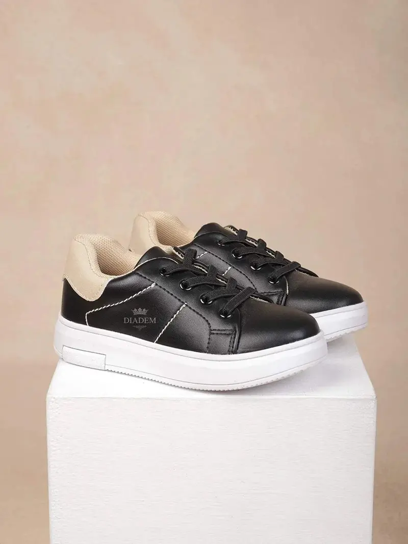 Black Casual Sneakers For Boys 1