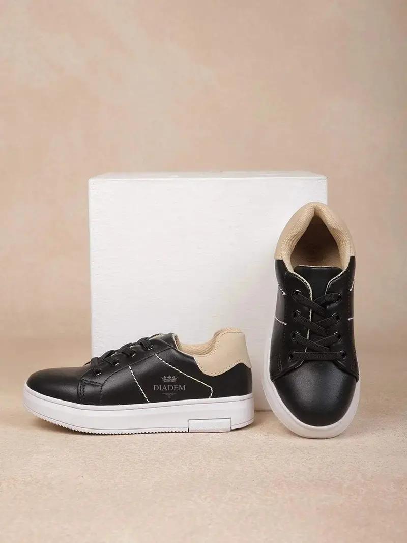 Black Casual Sneakers For Boys 2