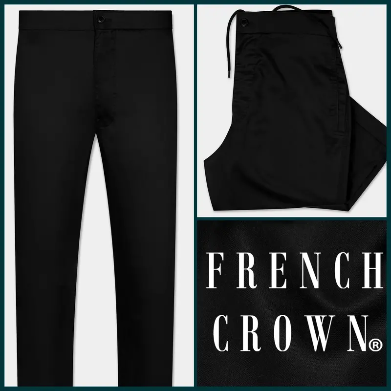 Black Cotton Lounge Pant 1
