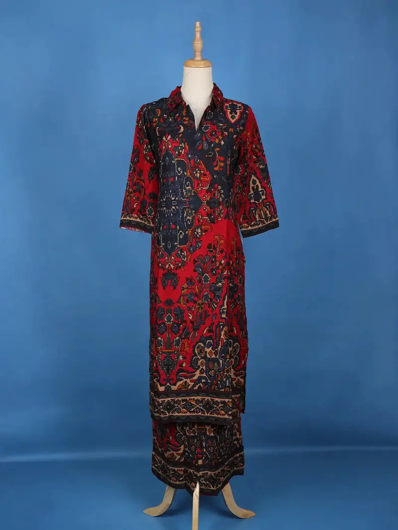 Black Floral Designed Cotton Salwar Suit 1