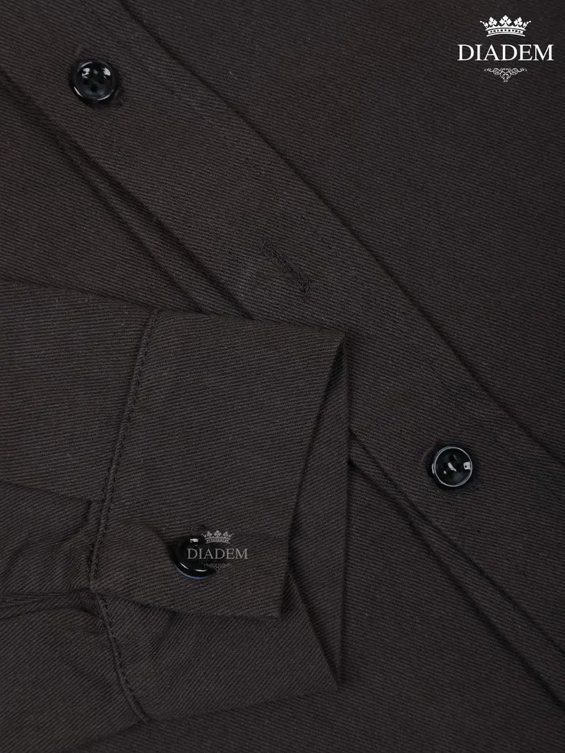 Black Plain Full Sleeve Cotton Shirt 3